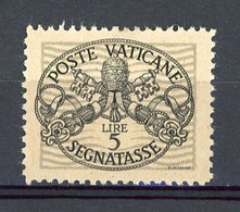 VATICAN. - TAXE 1946 Yv.12B N°  SASS N° 18/l  *  20c Burelage épais, Papier Gris   Cote 15 Euro BE   2 Scans - Taxes