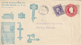 Etats Unis Entier Postal  Illustré Privé Pour La Finlande 1922 - 1921-40