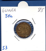 Guinea - 5 Francs 1985 -  See Photos -  Km 53 - Guinée