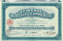 Titre De 1920 - Le Maroc Agricole & Commercial Société Anonyme - - Landwirtschaft