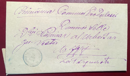 "COM.PRODULESEI 1878" RARE RURAL POSTMARK Cover   ( Romania Roumanie Lettre - 1858-1880 Moldavia & Principato