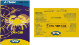 Recharge GSM Cameroun MTN - Airtime - Zodiac Cancer - Camerún