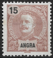 Angra – 1897 King Carlos 15 Réis Mint Stamp - Angra