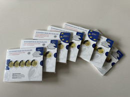 Sammlung Amtlicher 2-EURO-Gedenkmünzensets Der Jahre 2006-2010 "Spiegelglanz (PP)" (7 Sets) - Mint Sets & Proof Sets