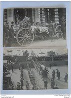 UK 2 Cp Begrafenis Funeral Militaires Soldaten Boot Bateau Carte Photo - Funeral