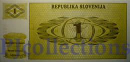 SLOVENIA 1 TOLAR 1990 PICK 1s1 SPECIMEN UNC - Slovenia