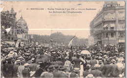 CPA Thèmes - Politique - Montpellier - Meeting Viticole Du 9 Juin 1907 - 600000 Manifestants - Le Retour De L'Esplanade - Eventos