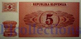 SLOVENIA 5 TOLARJEV 1990 PICK 3s1 SPECIMEN UNC - Slovénie