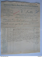 1894 N. Lotte Molenbeek Bruxelles Importation D'huile D'olives Facture Pour Boussu-lez-Mons - Alimentare