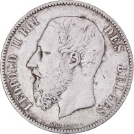 Monnaie, Belgique, Leopold II, 5 Francs, 5 Frank, 1875, Bruxelles, TTB, Argent - 5 Frank