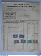 1949 Tissage & Filature De Coton François Saey Gand Usines à Herzele Hauthem Beaumont Gand Facture Iddergem Taxe 2997 Fr - Documenten