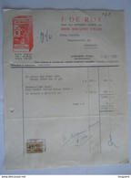 1960 J. De Roy Wilrijk Bee Brand Thee Orange Pekoe Factuur Antwerpen Taxe 6 Fr - Levensmiddelen