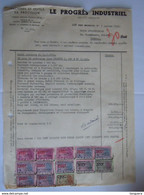 1956 Le Progrès Industriel Lot Machines Et Outils De Précision Facture Pour Tournai Taxe 33.307 Fr - Documents