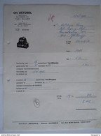 1986 Ch. Detobel Hever Schiplaken Faktuur Verhuring Van Taxi-Billard Toestellen Biljart - Sports & Tourisme