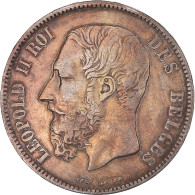 Monnaie, Belgique, Leopold II, 5 Francs, 5 Frank, 1871, TTB+, Argent, KM:24 - 5 Francs