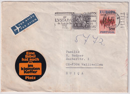 MiNr. 1167 Portugal 1972, 1. Mai. Europa Bedarfsluftpostbrief In Die Schweiz Gelaufen - Mit Bibel Vignette - Storia Postale