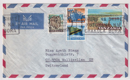 MiNr. 5-7, 13 Tansania 1965, 9. Dez. Freimarken: Landesmotive Auf Bedarfsluftpostbrief In Die Schweiz Gelaufen - Airmail