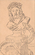 CPA Thèmes  - Politique - Le Serpent Et La Lime - D'après A. Lemut - Illustration - Symbole Franc Maçon - Buste Christ - Satiriques