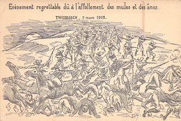 CPA Thèmes - Evènement Regrettable Dû à L'affollement Des Mules Et Des ânes - Twwebosch - 7 Mars 1902 - Victa - Illustr. - Satirische