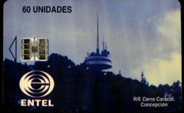 SCHEDA PHONECARD CHILE CERRO CARACOL, CONCEPTION - Chili