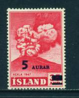 ICELAND - 1954 Surcharge 5a On 35a Mounted Mint - Unused Stamps