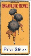 PARAPLUIE-REVEL  Plaque Carton Gauffré Signée Cappiello 12x21 - 1920 - SUPERBE - Reclame