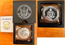 Niue - 2 Dollars 2022 UNC Ukraine In My Heart - Silver In A Box With A Certificate (circulation 2022 Pieces) Lemberg-Zp - Niue