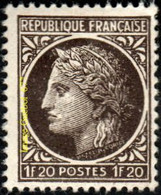 France Cérès De Mazelin N°  677 ** Le 1f20 Brun-noir - 1945-47 Cérès De Mazelin