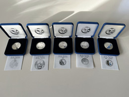 "Europastern-Serie" - Sammlung Von 10-EURO-Sondermünzen Der Jahre 2004-2008 "PP" (5 Münzen) - Verzamelingen