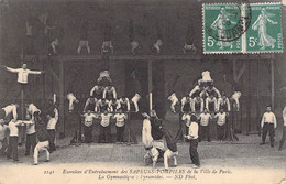 CPA Thèmes - Métiers - Exercices D'entrainement Des Sapeurs Pompiers De La Ville De Paris - Oblitérée 1909 - N.D. Phot. - Firemen