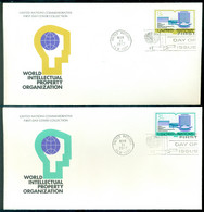 United Mations New York 1977 FDC's (2) World Intellectual Property Organization - FDC