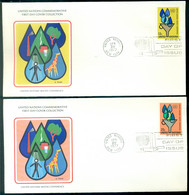 United Mations New York 1977 FDC's (2) United Nations Water Conference - FDC