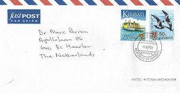 Kiribati 2022 Marake Leach's Storm Petrel Oceanodroma Leucorhoa 50c Ferry 25c Cover - Palmípedos Marinos