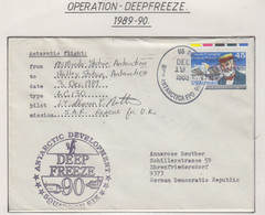 USA  Cover Heli Flight McMurdo To Halley 3 DEC 1989 Signature Ca McMurdo DEC 19 1989 (FD172) - Vuelos Polares