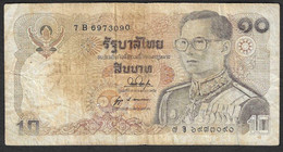 Thailandia - Banconota Circolata Da 10 Baht P-87a.2 - 1980 #19 - Thailand