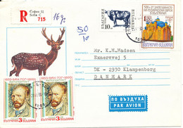 Bulgaria Registered Cover Sent To Denmark Sofia 29-6-1992 Topic Stamps - Briefe U. Dokumente