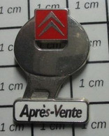 410f Pin's Pins / Beau Et Rare / AUTOMOBILE / CLE PLATE CITROEN SERVICE APRES VENTE Par AMC - Citroën