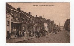 1 Oude Postkaart Hemixem Hemiksem Sint Bernardsche Steenweg Café Du Téléphone  Hondekar 1923 - Hemiksem