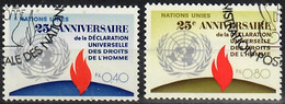 1973 Droits De L'Homme Zum 35-36 / Mi 35-36 / Sc 35-36 / YT 35-36 Oblitéré / Gestempelt /used [zro] - Usati