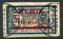 MEMEL 1920 Surcharge 10 Mk. On 5 Fr.. Of France Used On Small Piece.  Michel 32 - Memel (Klaïpeda) 1923