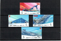 China 2021 . WINTER OLYMPICS, BEIJING, VENUES. 4v. - Unused Stamps