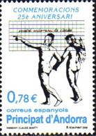 215620 MNH ANDORRA. Admón Española 2008 25 ANIVERSARIO DE LA SOCIEDAD ANDORRANA DE CIENCIAS - Gebruikt