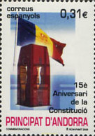 213771 MNH ANDORRA. Admón Española 2008 15 ANIVERSARIO DE LA CONSTITUCION ANDORRANA - Oblitérés