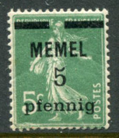 MEMEL 1920 Surcharge 5 Pf. On 5 C... Of France MNH / **.  Michel 18 - Memel (Klaipeda) 1923