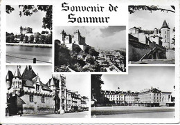 Saumur. -  Château; Hôtel De Ville ;  Ecole De Cavalerie. -  Cachet Poste 1955 - Saumur