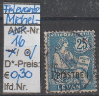 1903 - FRANKREICH (i. D. Levante ) - FM/DM "Levant"  1Pia A. 25 Fr Blau  - O Gestempelt - S.Scan (fr 16 Levante) - Oblitérés