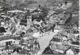 Moulins Engilbert. -  Vue Aérienne Sur L'église Et Le Vieux Château. -  Cachet Poste 1953 - Moulin Engilbert