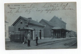 1 Oude Postkaart Hemixem Hemiksem  De Statie 1907 - Hemiksem