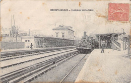 CPA Thèmes - Transports - Chemins De Fer - Choisy Le Roi - Intérieur De La Gare - Oblitérée 1906 - Gares - Avec Trains