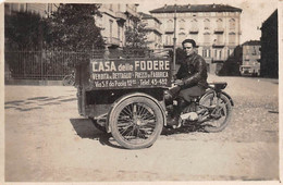 19061 " MOTO TAURA-(1927/1934)-CASA DELLE FODERE-TORINO "-VERA FOTO Cm. 5,7 X 8,4 - Motos